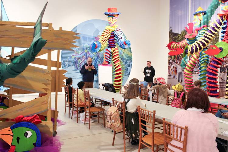 An engaging activity at a part Lake Erie Ink Kids' ComicCon.